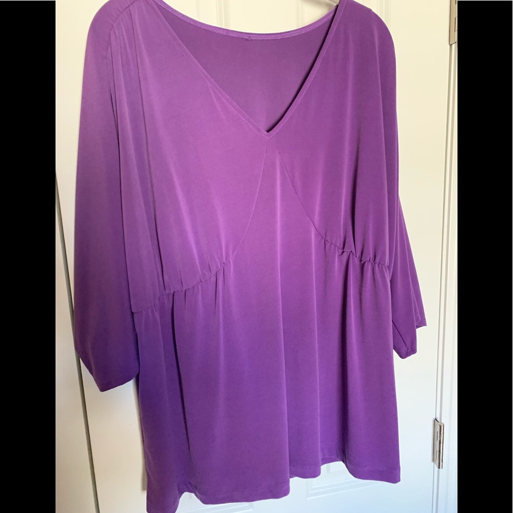 CSC Studio stretch purple top 2X